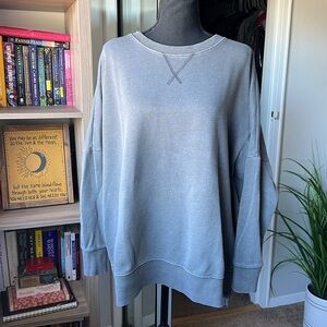 Aerie oversized sweatshirt, dusty gray/blue, size medium